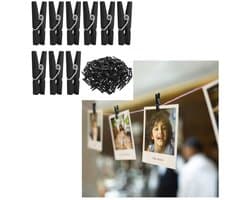 Dailygoods- Wasknijper 100 Stuks - Mini Wasknijpers Hout - Kunststof Klemmen - Decoratieve Clips - 25 mm - Duurzaam en Flexibel