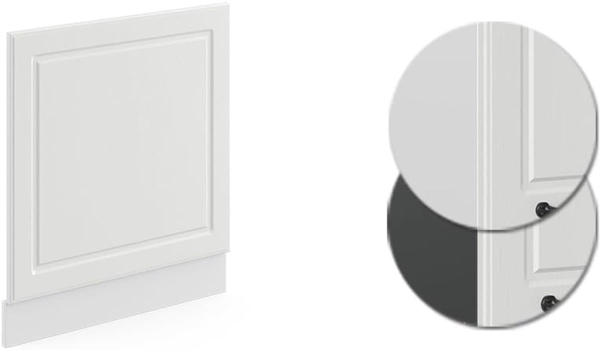Vaatwasserpaneel - Keukenfront - Keuken Completeren - Landhuisstijl - 60 cm breed - Wit — afbeelding 1