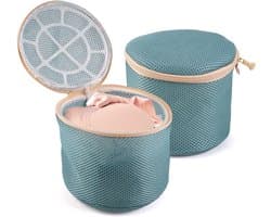 Herbruikbare waszakken voor lingerie en sokken, 15x15cm, met verborgen rits voor optimale bescherming tijdens het wassen, ideaal voor reizen en organisatie