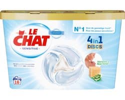 Le Chat Wascapsules Sensitive 16 wasbeurten - 8 x 16 stuks - Voordeelverpakking