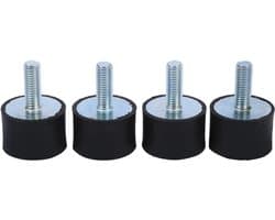 Cosensi - Rubber Vibration Mount - Anti Vibration - Hoogwaardige Demping - 4x M8 M6 Rubber Mounts - Geluidsisolatie - Geschikt voor Compressor en P...