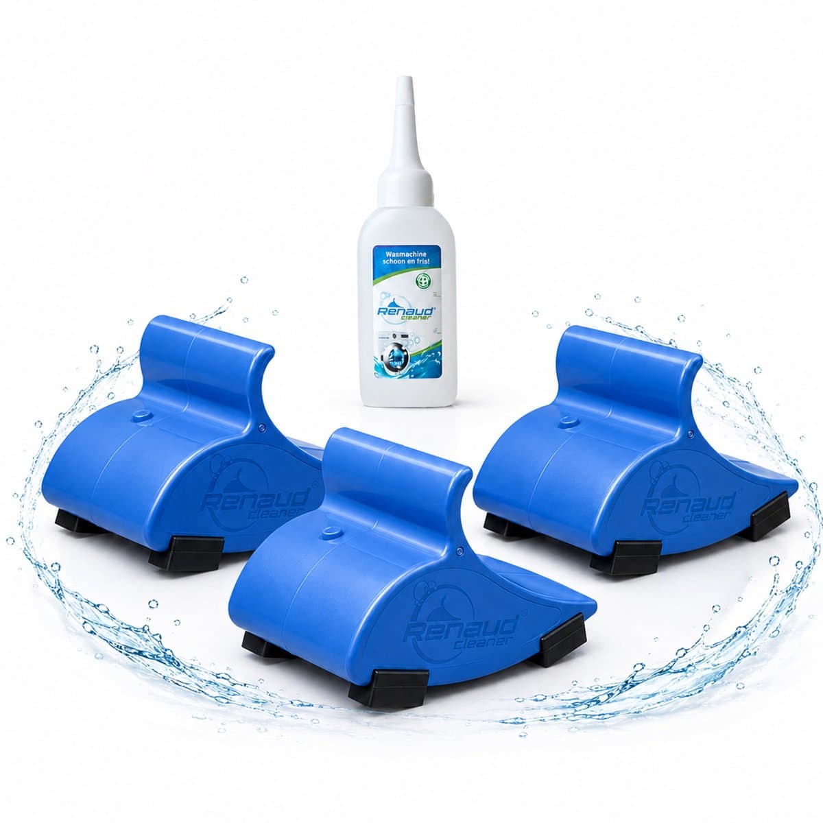 Renaud Cleaner Professionele Wasmachine Reiniger – Combi Pack (3 x Dispenser + 50ml) – Anti-Kalk, Vet Luis & Geurproblemen – Grondige Reiniging & Frisse Geur – Ontkalker - Universeel Geschikt — afbeelding 1