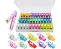 Naaiclips voor stof, pak van 40, Wonder Mini Klemmen, Quiltclips, Multi-Color Crafting Tools voor stof naaien binden knutselen.