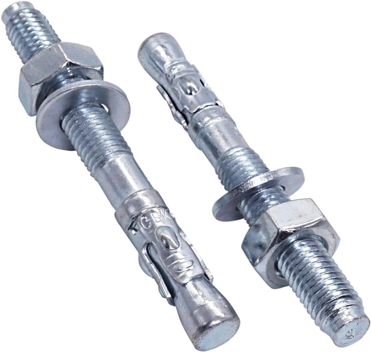 Wigankers M12 - Metalen pluggen boutanker - Beton bevestiging - Verzinkt staal - 90 mm - Zilver — afbeelding 1