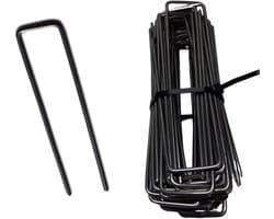 100x Stalen Grondankers van niet Verzinkt Staaldraad - 150 mm lang, 30 mm breed, Ø 4 mm - Grondankers Voor Onkruidmat, Tuinmat, Schutting & Camping - Stalen Grondnagels — afbeelding 1