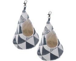 Wasknijperzak - Opbergtas - Wasgoed Organiseren - Waterdicht Gemengd Linnen - 21x15.5x15CM - Veelkleurig