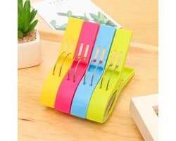 New Age Devi - Ultieme strandlaken accessoires: 4-delige set wasknijpers voor bad- en strandlakens - 12 cm gekleurde kunststof klemmen voor een stevige grip op je handdoek en dekbedhoes!
