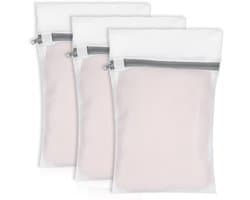 Dailygoods- Waszak 3-delig - Wasnet voor Wasmachine - Waszak met Ritssluiting - Fijnmazig Net - 30x40 cm - Ademend en Scheurvast