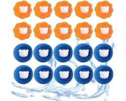 Dailygoods- Opvangballen 20 Stuks - Herbruikbare Wasballen - Dierenharen Verzamelen - Zachte Spons - Ruimtebesparend - Eenvoudig in Gebruik
