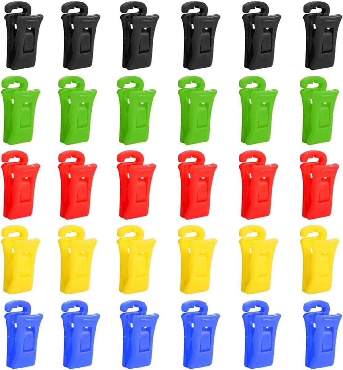 Sokkenklemmen - Sokkenclips - Sokken Organiseren - Duurzaam POM Materiaal - 30 Stuks - Meerkleurig — afbeelding 1