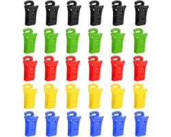 Sokkenklemmen - Sokkenclips - Sokken Organiseren - Duurzaam POM Materiaal - 30 Stuks - Meerkleurig