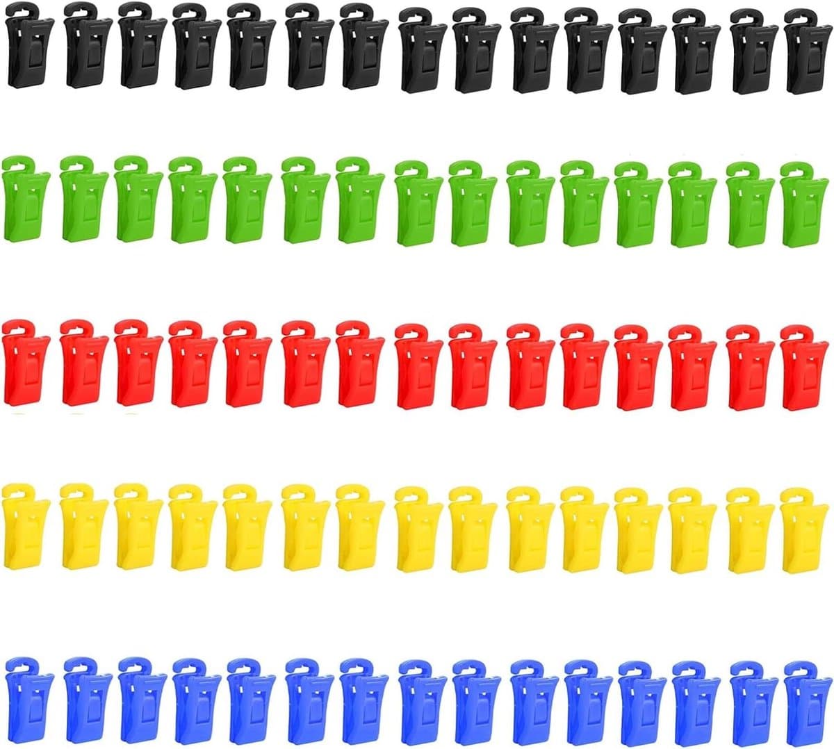 Sokkenklemmen Set - Wasklemmen Clips - Sokken Sorteren - Sterke Klemkracht - 75 Stuks - Multicolor — afbeelding 1