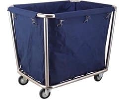 HENDI Wasgoed trolley – stalen frame – afneembare waszak – 4 wielen – 900x650x850 mm