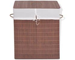 vidaXL - Wasmand - rechthoekig - bamboe - bruin