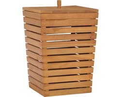 vidaXL - Wasmand - 30x30x45 - cm - massief - teakhout