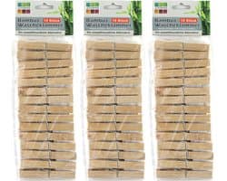 Jedermann wasknijpers - 45x - bamboe hout - 9,5 cm