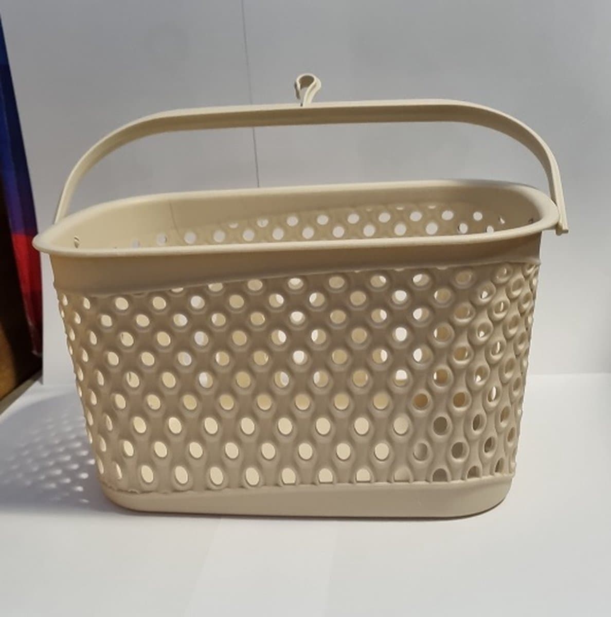 Wasknijpermandje kunststof beige — afbeelding 1