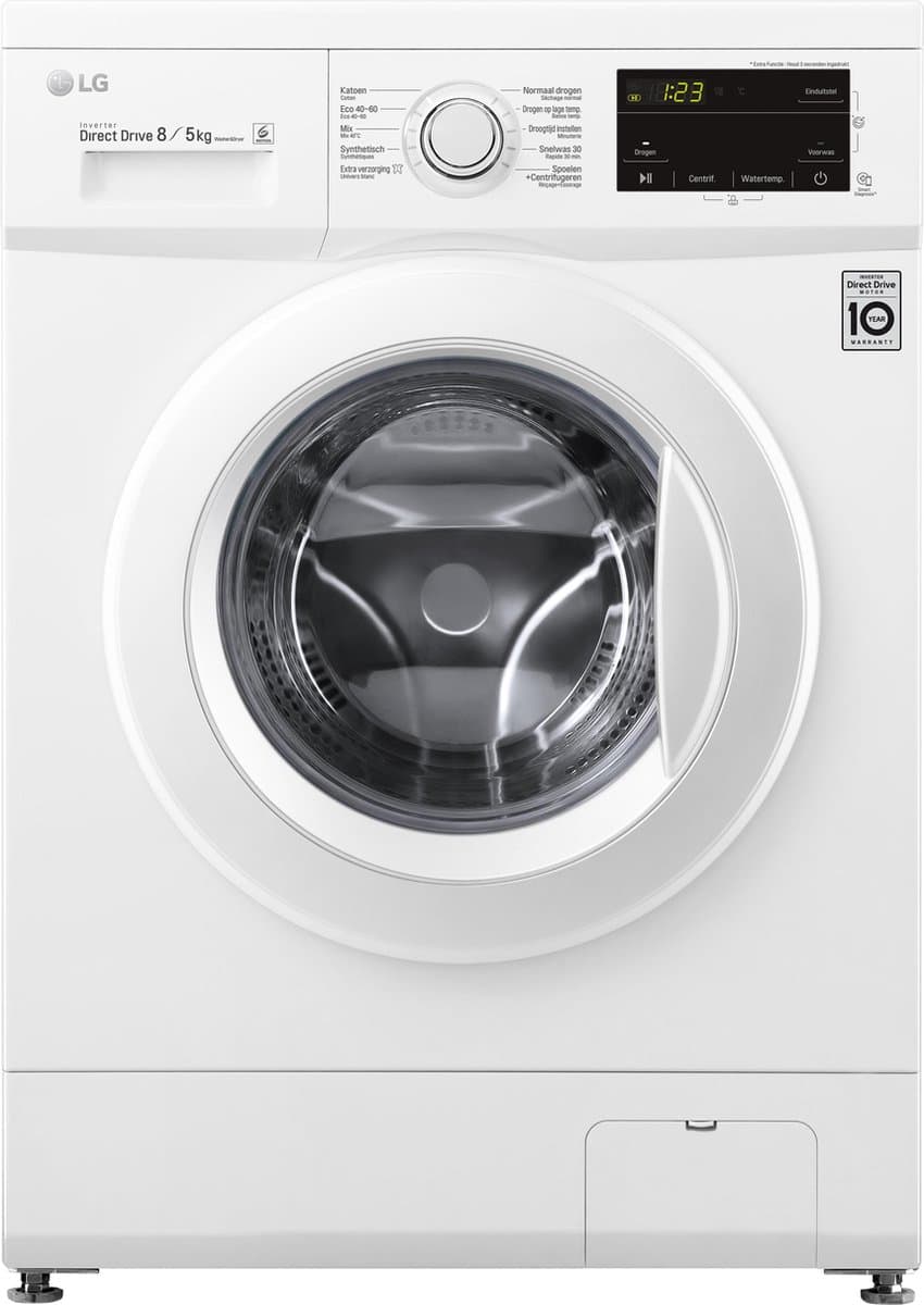 LG GD3M108N3 - 8/5 kg Was-droogcombinatie met Direct Drive motor - Beste zorg met 6 Motion — afbeelding 1