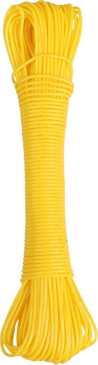Urban Living Waslijn - 20 meter - PVC - geel - drooglijn / waslijndraad - wasgoed ophangen — afbeelding 1