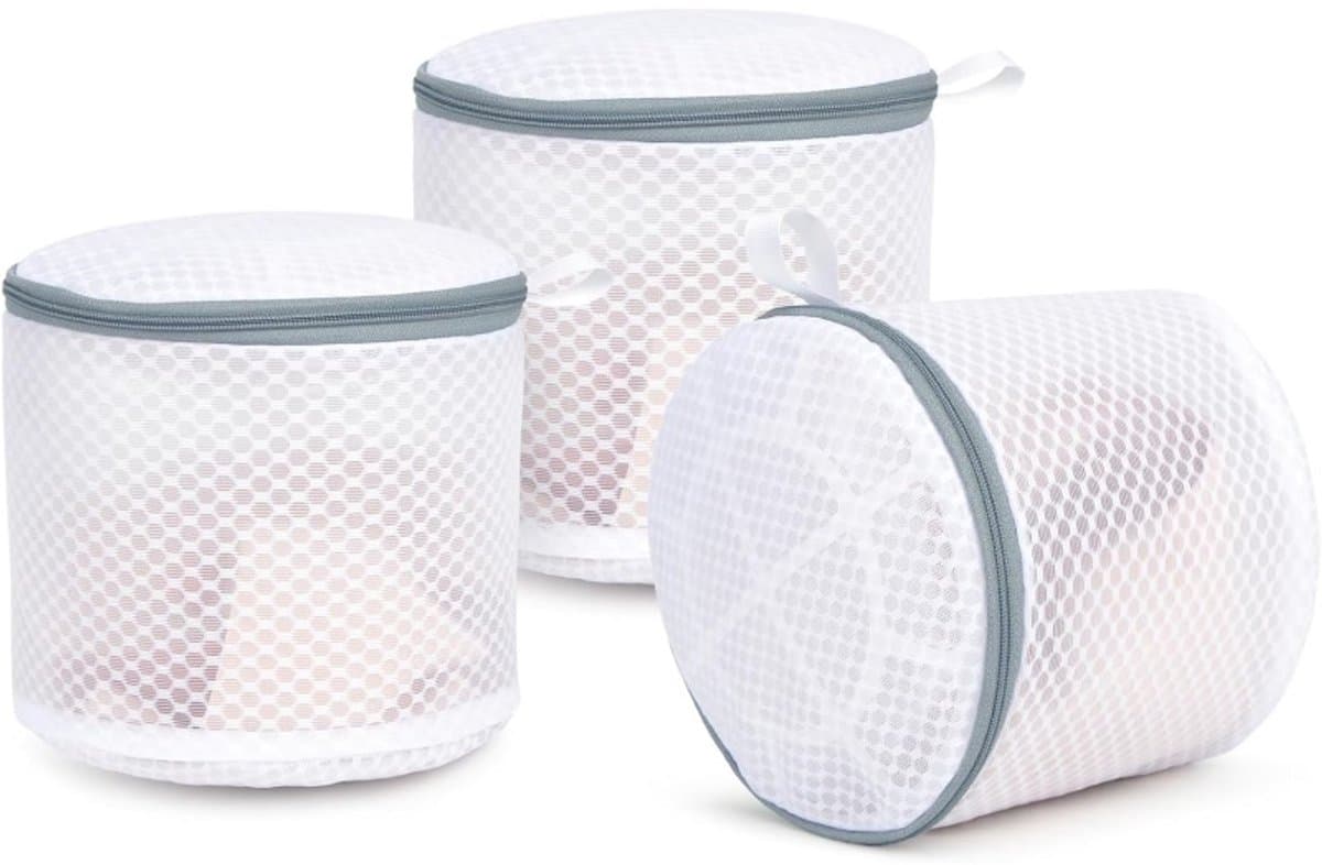 3-pack - Delicate kleding mesh waszak - mesh bh-zak met ophanglus en rits - 6x7 inch lingerie waszak — afbeelding 1