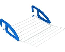 Metaltex - Droogrek Hangend Bries - 6 meter drooglengte - Makkelijk ophangen - Verstelbare ophanghaken - Wit