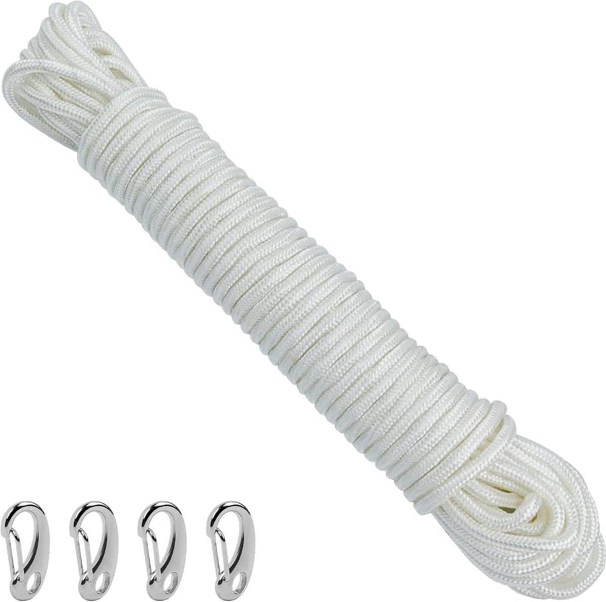 Vlaggentouw polyethyleen 6 mm 20 m - multifunctionele touw voor vlaggenmast-accessoires - waterdicht zon- en vuilafstotend - geschikt voor vlaggenmasten en diverse outdoorsporten. — afbeelding 1