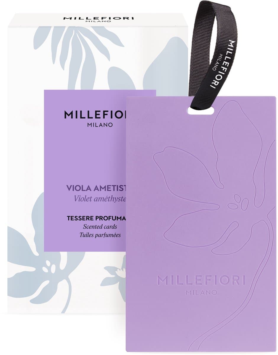 Millefiori Laundry - Geurkaarten - Viola Ametista - 3 stuks - Kast Parfum - Voor In De Kledingkast — afbeelding 1
