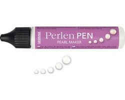 Javana Witte Parel Effect Pen 29ml - Voor op textiel en andere ondergronden
