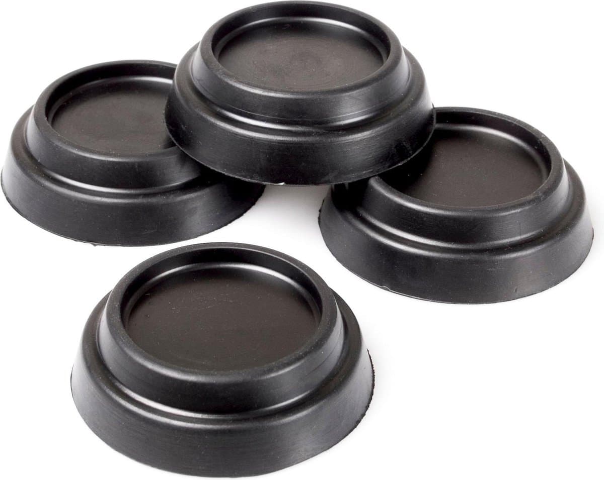 Plieger Trillingsdempers - Pootjes voor wasmachine en wasdroger - Zwart - 4 stuks — afbeelding 1
