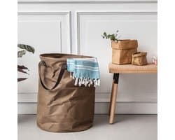 Ronde Wasmand - Gemaakt Van Wasbaar Papier - 75 L - Bruin