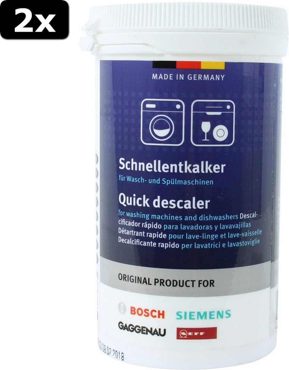 2x BOSCH SIEMENS B/s Vw/wasmachine Ontkalker 250g — afbeelding 1