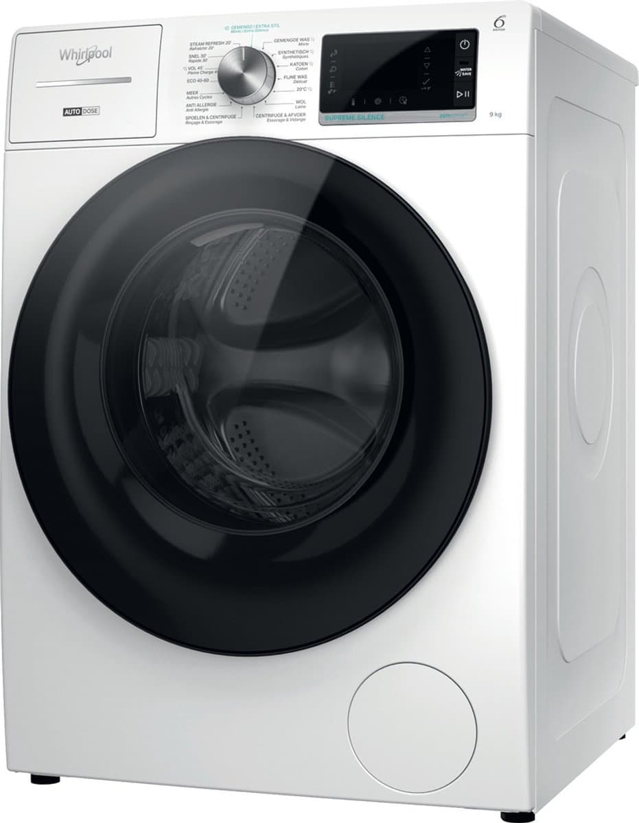 Whirlpool W8 W946WB BE wasmachine Voorlader 9 kg 1400 RPM Wit — afbeelding 1