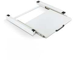 Tussenstuk wasmachine droger - Wasmachine opbouwmeubel - Uitschuifbare werkblad - Wit 60 x 54 x 7,5 cm