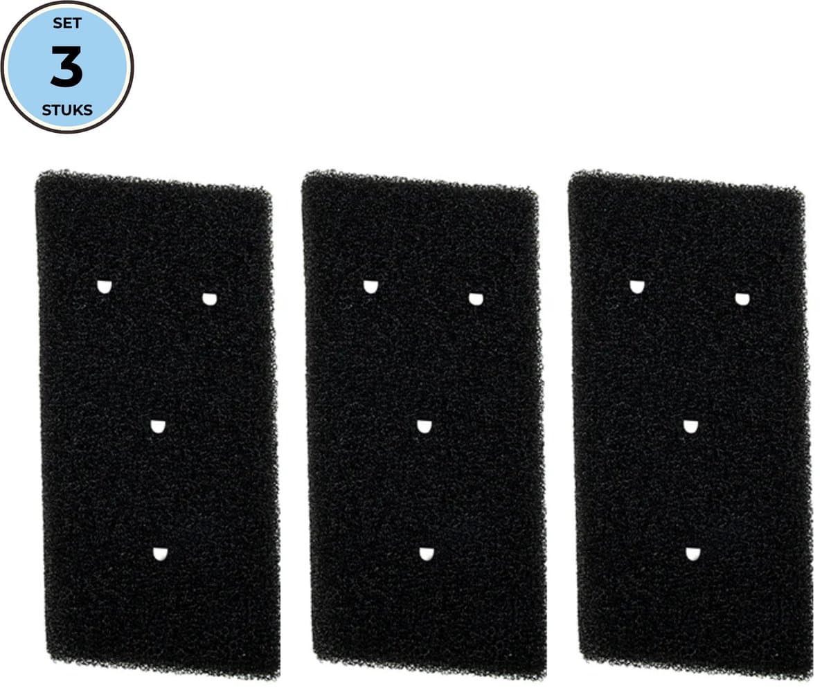 Bramokava 3x Filter geschikt voor Droger Whirlpool Bauknecht Ignis ( met 4 gaatjes) - 481010345281 - 8015250474909 - 481010716911 - 220 x 110 mm - Spons Foam Schuimfilter — afbeelding 1