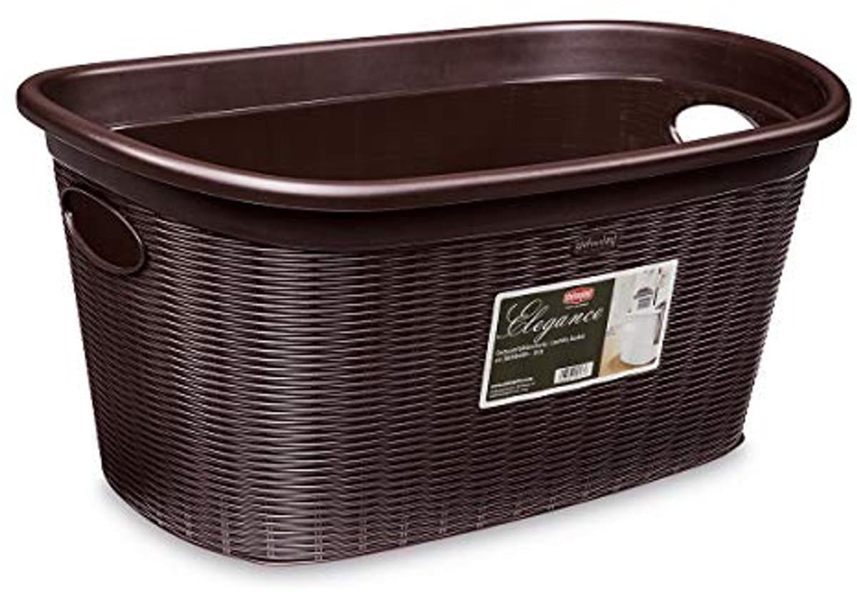 Stefanplast Elegance Wasmand - Bruin - Kunststof - 38x58x28cm — afbeelding 1