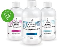Il Bucato di Adele Wasparfum Diamante Blu 500ml + Schone Druppels 500ml + Musk & Lotus 500ml — afbeelding 1