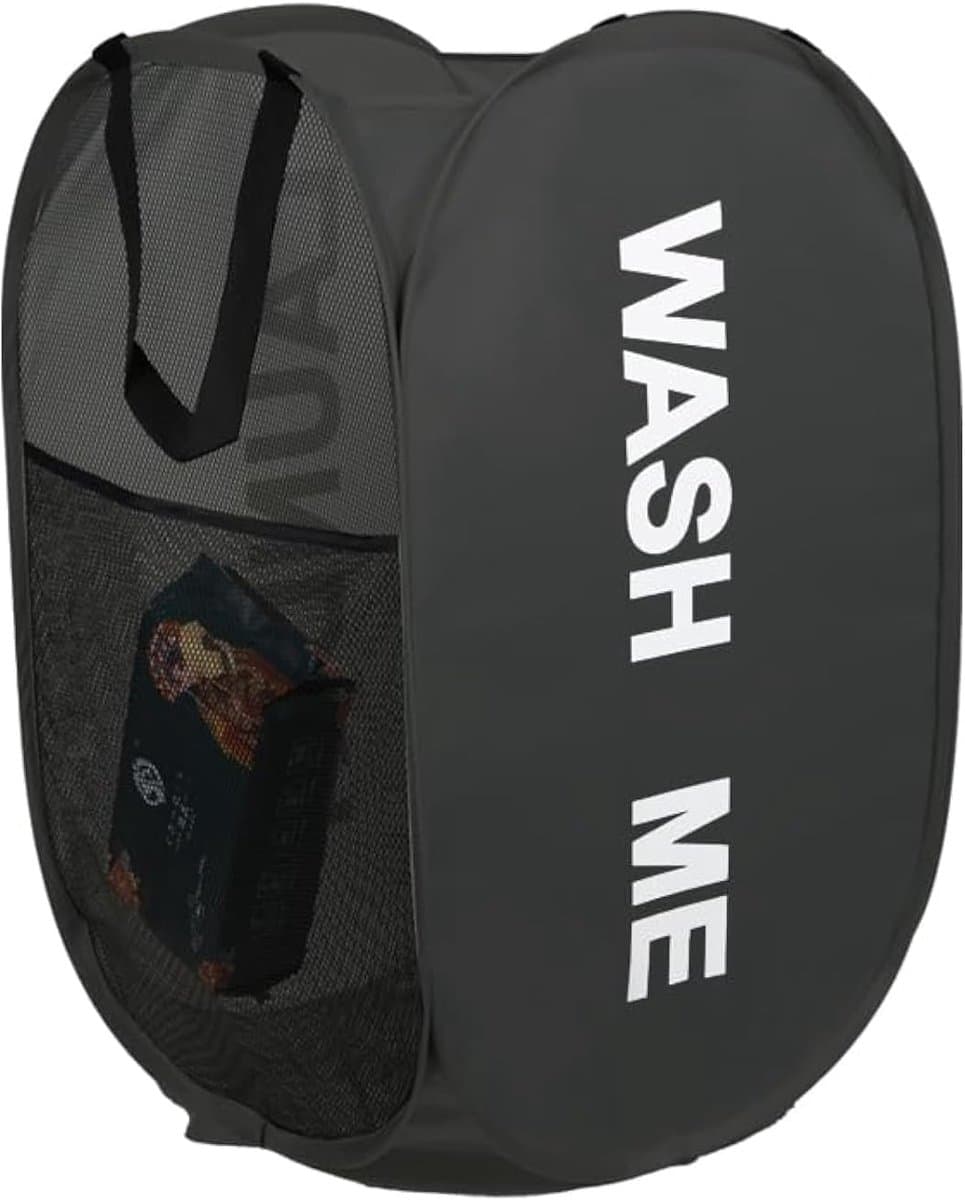 Opvouwbare Wasmand - Ideaal voor Thuis of Reizen - Zwart — afbeelding 1