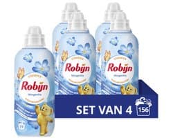 Robijn - Wasverzachter - Morgenfris - 4 flessen -156 wasbeurten - Voordeelverpakking