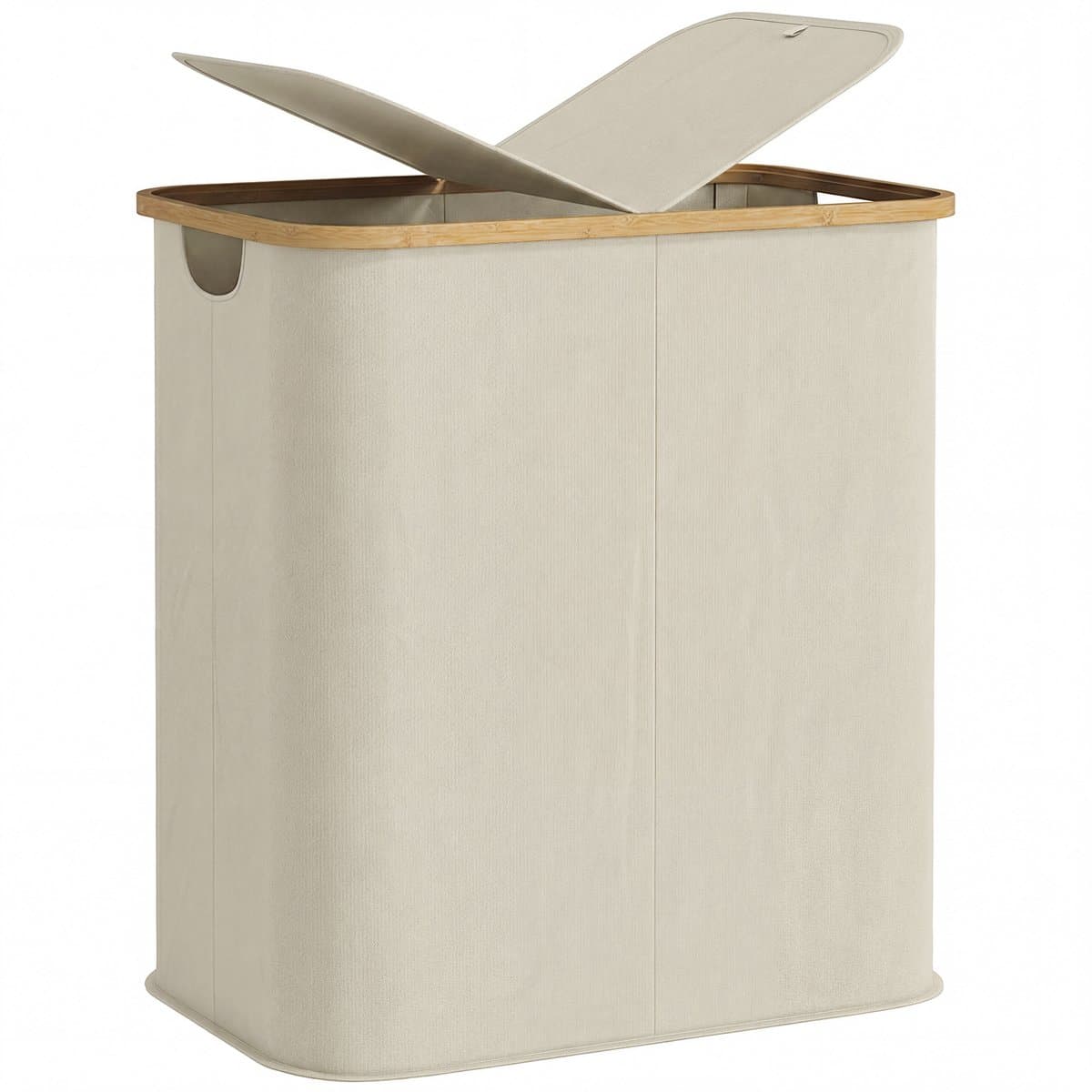 HOMCOM Wasmand - Vliesstof - 54x34x58,5 cm - Beige — afbeelding 1
