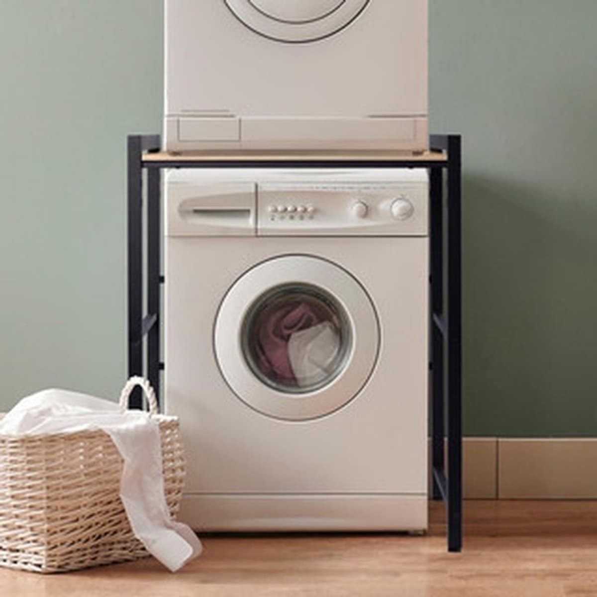 Hi Wasmachine Onderstel - Staal en MDF - Verstelbare Hoogte - Max. 250 kg Draagvermogen — afbeelding 1