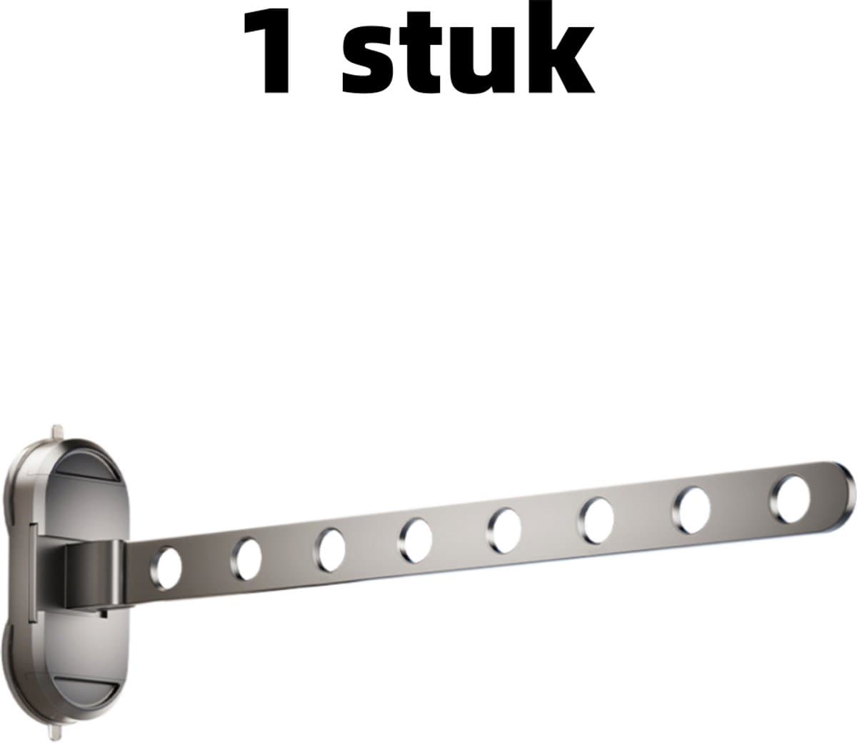 1 stuk - Opvouwbaar wasdroogrek - Kledingstang - Wasdroogrek - Zuignap - Multifunctioneel onzichtbaar wasdroogrek voor thuisgebruik - 44 cm * 12,5 cm * 6 cm - Grijs — afbeelding 1
