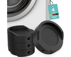 Wasmachine Dempers - Anti-vibratie Voetjes - Stil Draaien - Maximale Demping - 4 Stuks - Zwart
