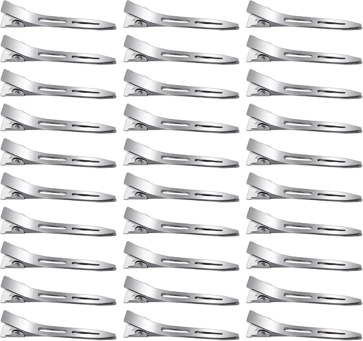 30x Zilveren Krokodillenhaarspeldjes Metaal 5.5 cm voor Kapsels — afbeelding 1
