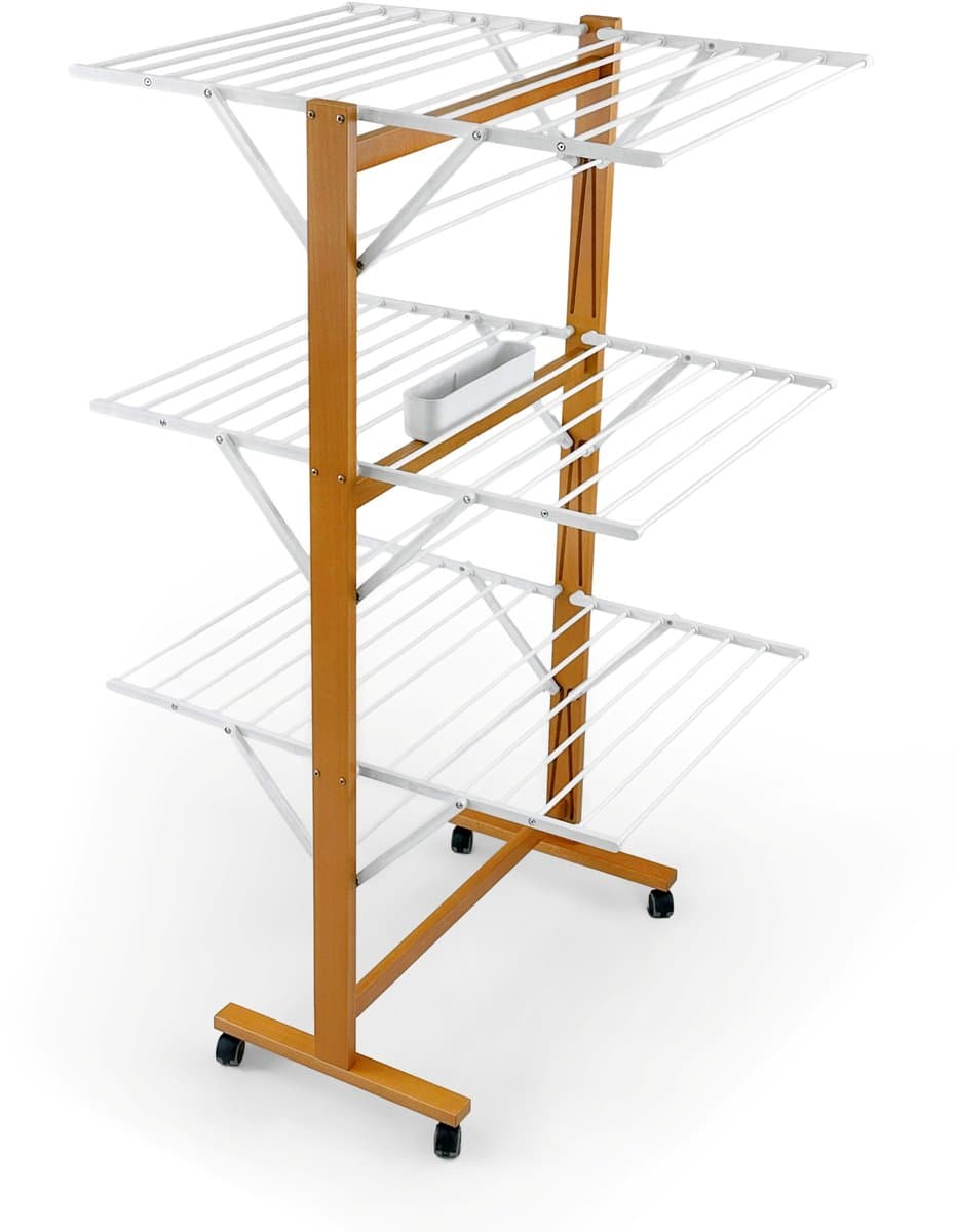 Arredamenti Italia 696 KONDOR – Droogrek met massief Beukenhout - 25m Drooglengte – kleur:hout-ARIT - Il cuore del legno — afbeelding 1