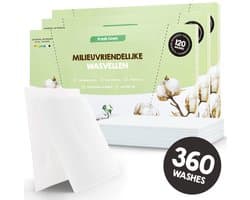 Mr. Green Mind Wasstrips ECO 360 Wasbeurten Fresh linen Milieuvriendelijke Wasmiddeldoekjes Wasvellen Wasmiddel Voordeelverpakking incl. wasverzachter