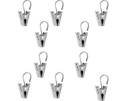 Gordijnclips, 10 Stuks Roestvrijstalen Cliphaken, Gordijnhaken, Kleine Metalen Gordijnklemmen, Roestvrijstalen Klemmen, Voor Raamdecoratie, Foto's Enz