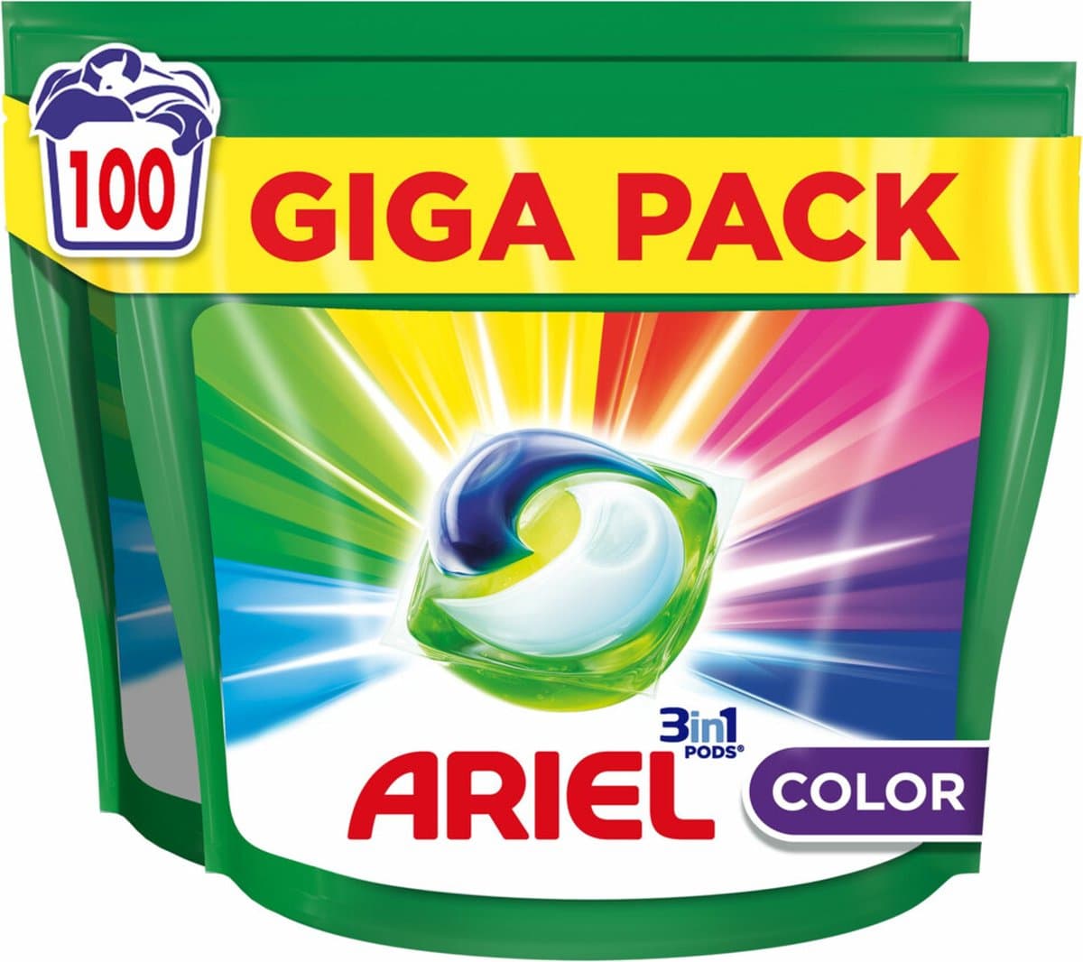 Ariel 3in1 Wasmiddel Pods Color 100 stuks — afbeelding 1