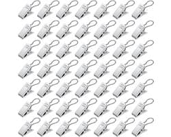 50 Stuks Roestvrijstalen Gordijnclips Metalen Ophanghaken, Gordijnclips met Haken, Gordijnhangers Clips, voor Slaapkamer, Badkamer, Huisdecoratie, Zilver