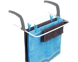 Wasrek - voor aan verwarming - bad of deur ophangen - droogrek - 51 x 35,5 cm — afbeelding 1