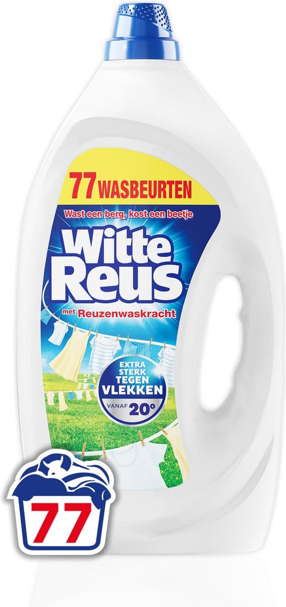 Witte Reus Gel - Vloeibaar Wasmiddel - Witte Was - Grootverpakking - 77 Wasbeurten — afbeelding 1